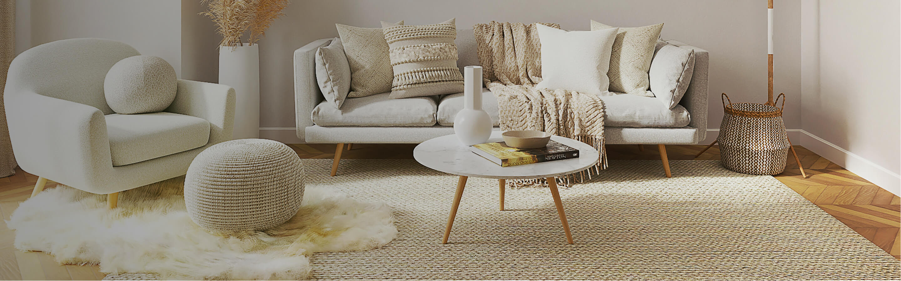 Boho living room flooring 