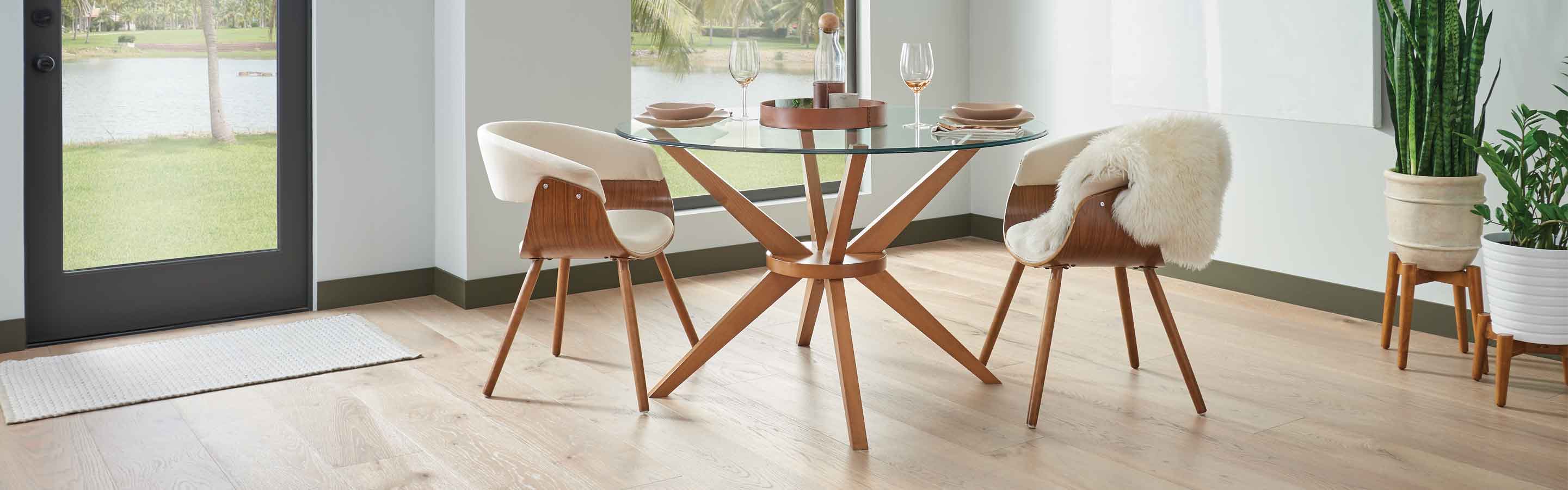 Dining room with hardwood floors in Denver, CO
