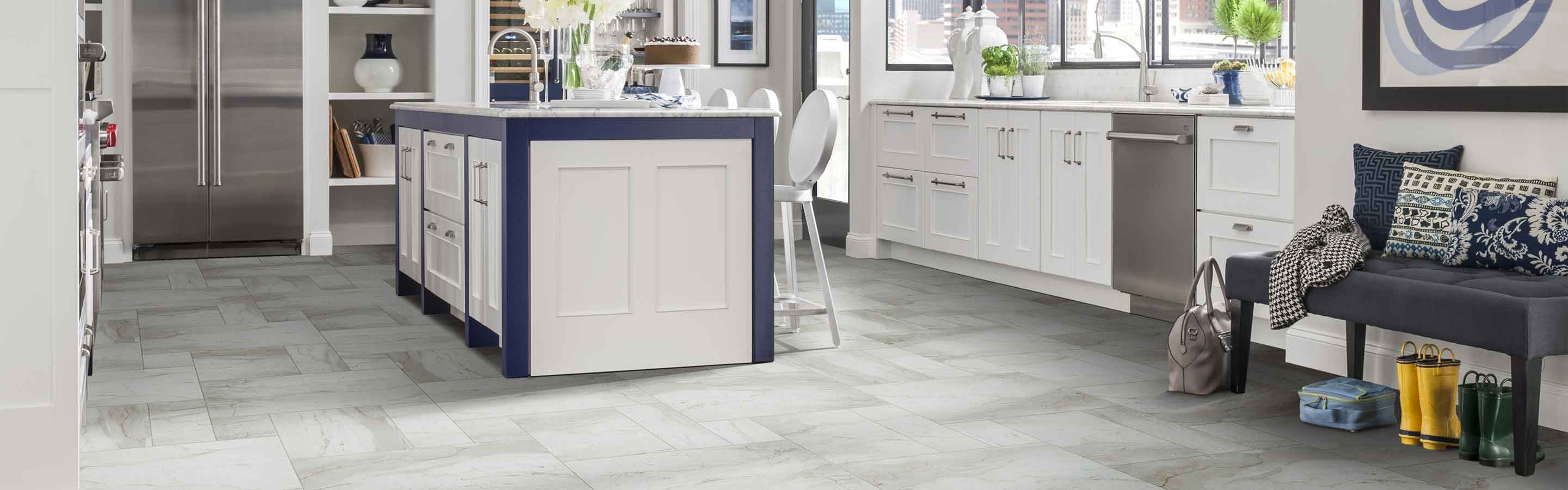 Kitchen tile flooring installed in Denver, CO